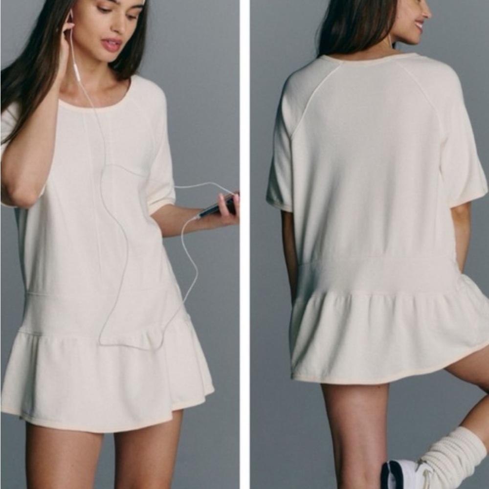FP Movement by Free People elements Cream Ruffle Hem Dress